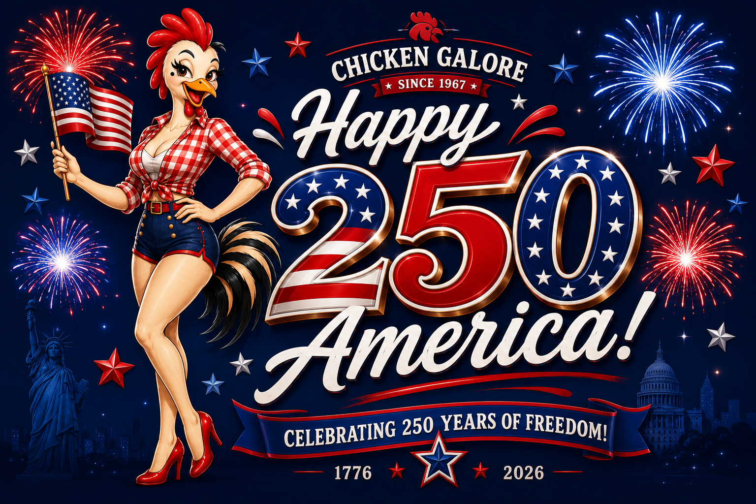 Happy 250 America Chicken Galore